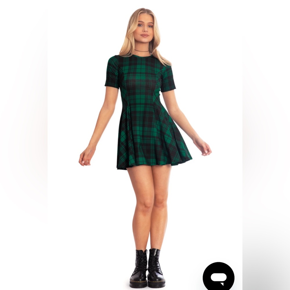 Blackmilk evil pine skater dress size M